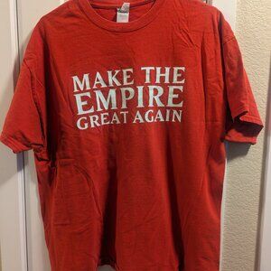 Make The Empire Great Again T-shirt XL Trump Star Wars Red/White - Used